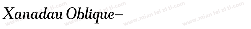Xanadau Oblique字体转换